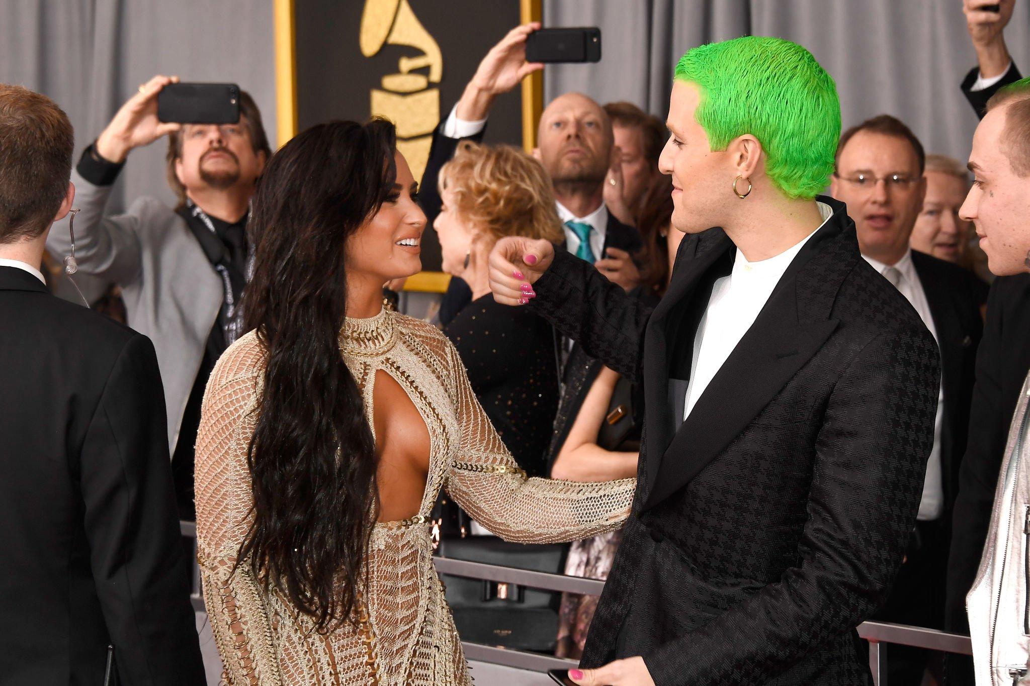 Demi Lovato and Mike Posner
