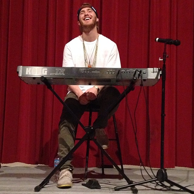 Mike Posner Q&A with Albion College students in Albion, MI 4/21/14
Instagram @haleyhelena
