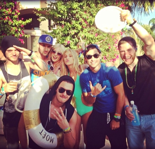 Mike Posner with friends at Coachella 2013
Instagram @josiahcheatham
