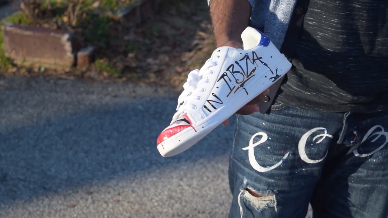 Custom Painted Mike Posner "I Took A Pill In Ibiza" Shoes
Painted by Aydreon Wynn
