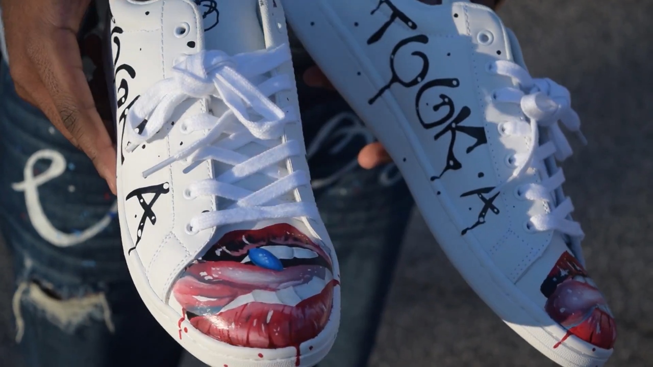 Custom Painted Mike Posner "I Took A Pill In Ibiza" Shoes
Painted by Aydreon Wynn
