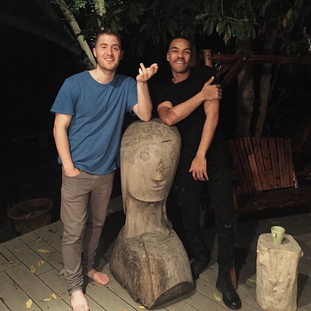 Mike Posner with his friend Lawrence Lamont April 16, 2015
instagram.com/lawrencelamont
