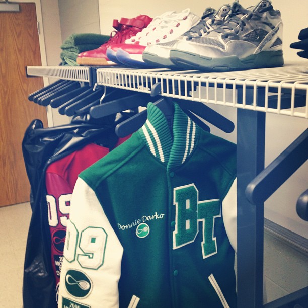 Mike Posner's 2012 Tour Gear - Custom Letterman Jackets and Reeboks
