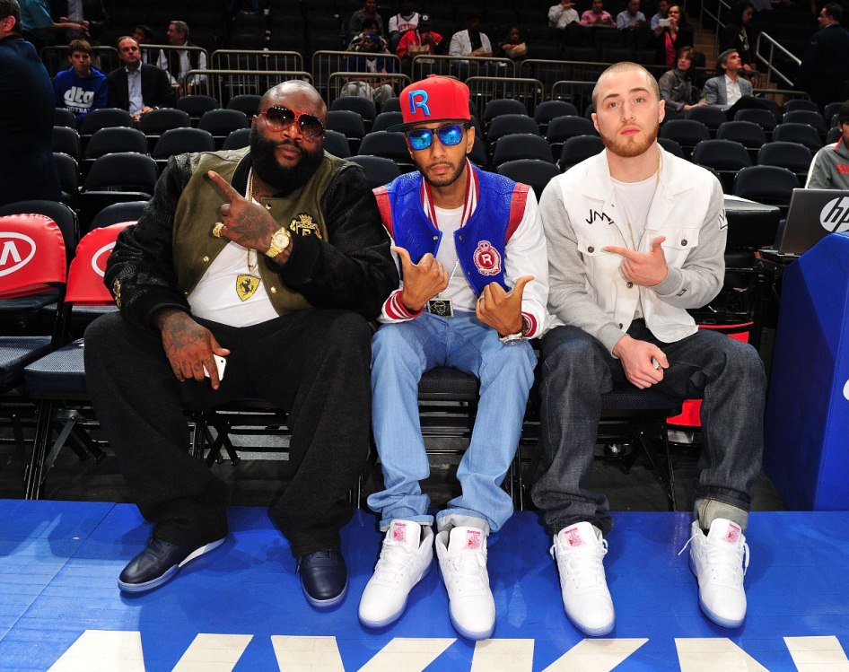 Rick Ross, Swizz Beatz and Mike Posner at Madison Square Garden
