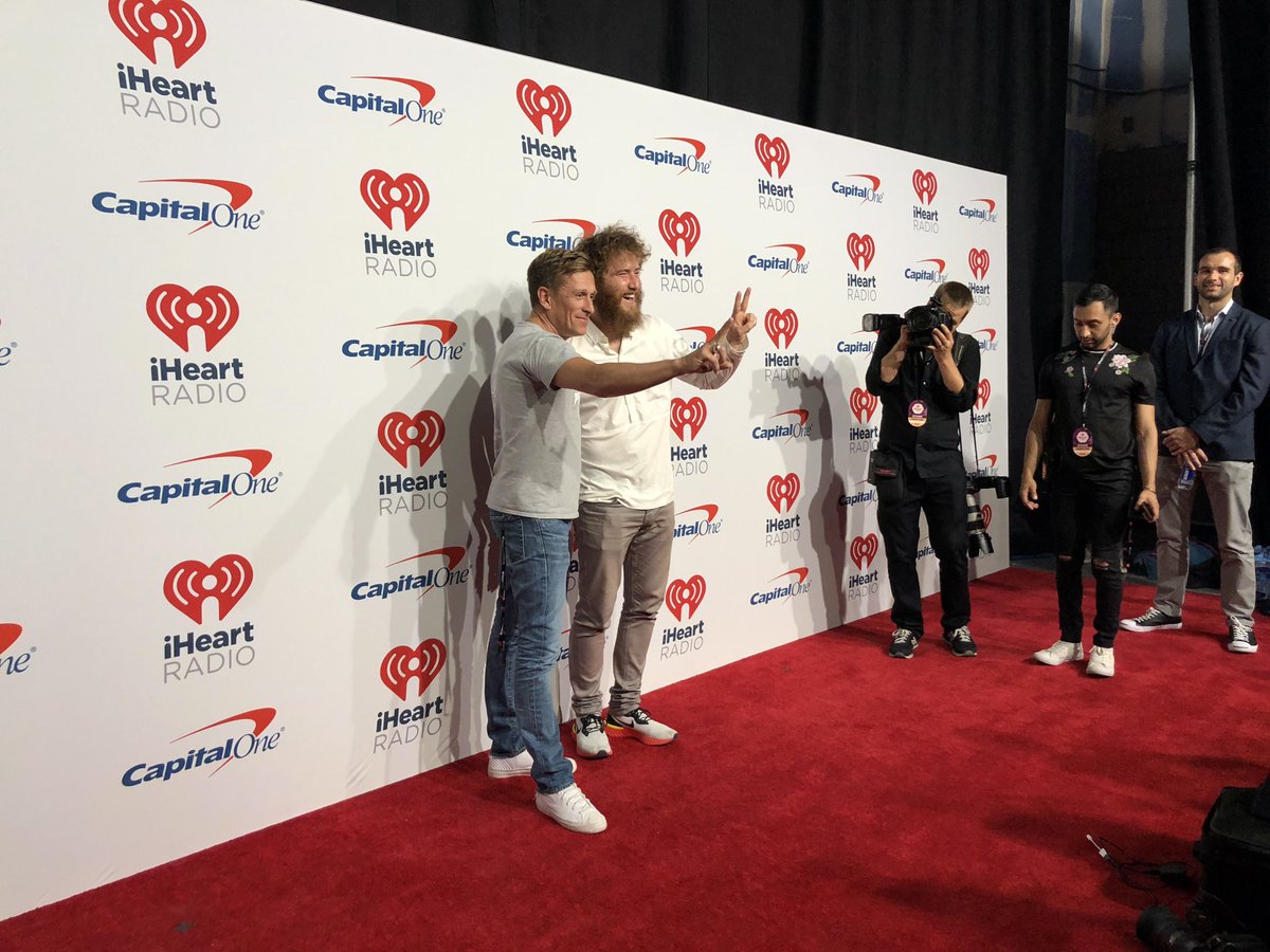Jeremy Gilley and Mike Posner at iHeartRadio Music Festival to raise awareness of Peace Day on September 21, 2018
Jeremy Gilley and Mike Posner at iHeartRadio Music Festival to raise awareness of Peace Day on September 21, 2018