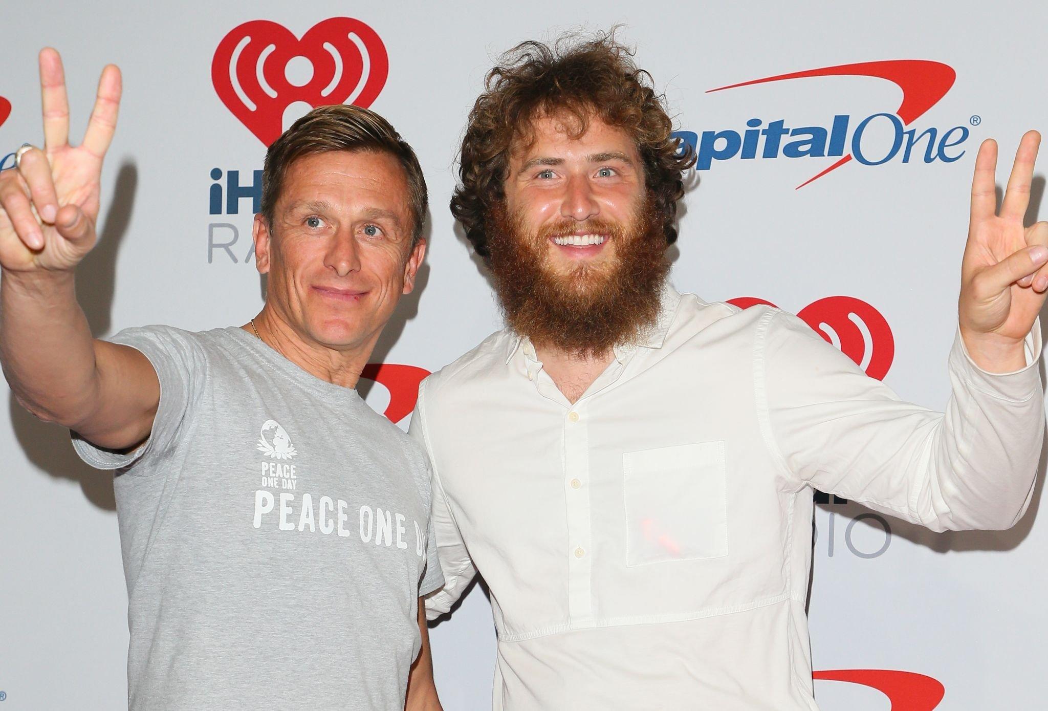 Jeremy Gilley and Mike Posner at iHeartRadio Music Festival to raise awareness of Peace Day on September 21, 2018
Jeremy Gilley and Mike Posner at iHeartRadio Music Festival to raise awareness of Peace Day on September 21, 2018
