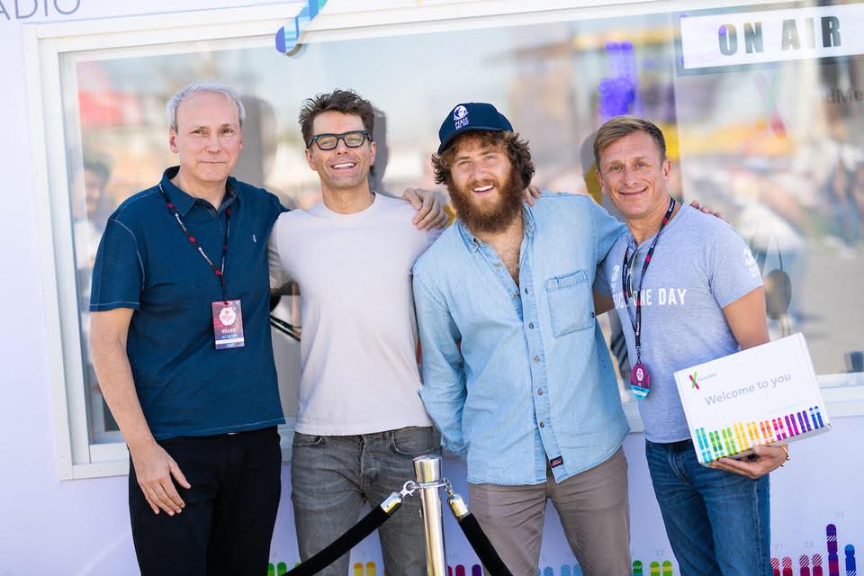 Bobby Bones, Mike Posner, and Jeremy Gilley at iHeartRadio Music Festival on September 22, 2018
Bobby Bones, Mike Posner, and Jeremy Gilley at iHeartRadio Music Festival on September 22, 2018