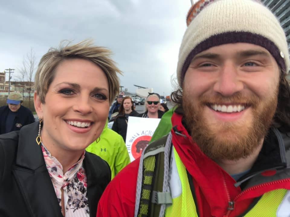 Mike Posner and Jamie Yuccas (CBS News) in Asbury Park, NJ on April 15, 2019
Photo credit: facebook.com/jamieyuccas
