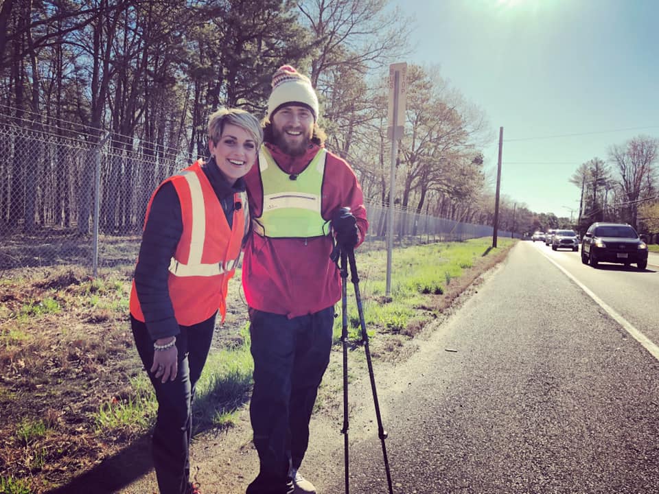 Mike Posner and Jamie Yuccas (CBS News) in Farmingdale, NJ on April 16, 2019
Photo credit: facebook.com/jamieyuccas
