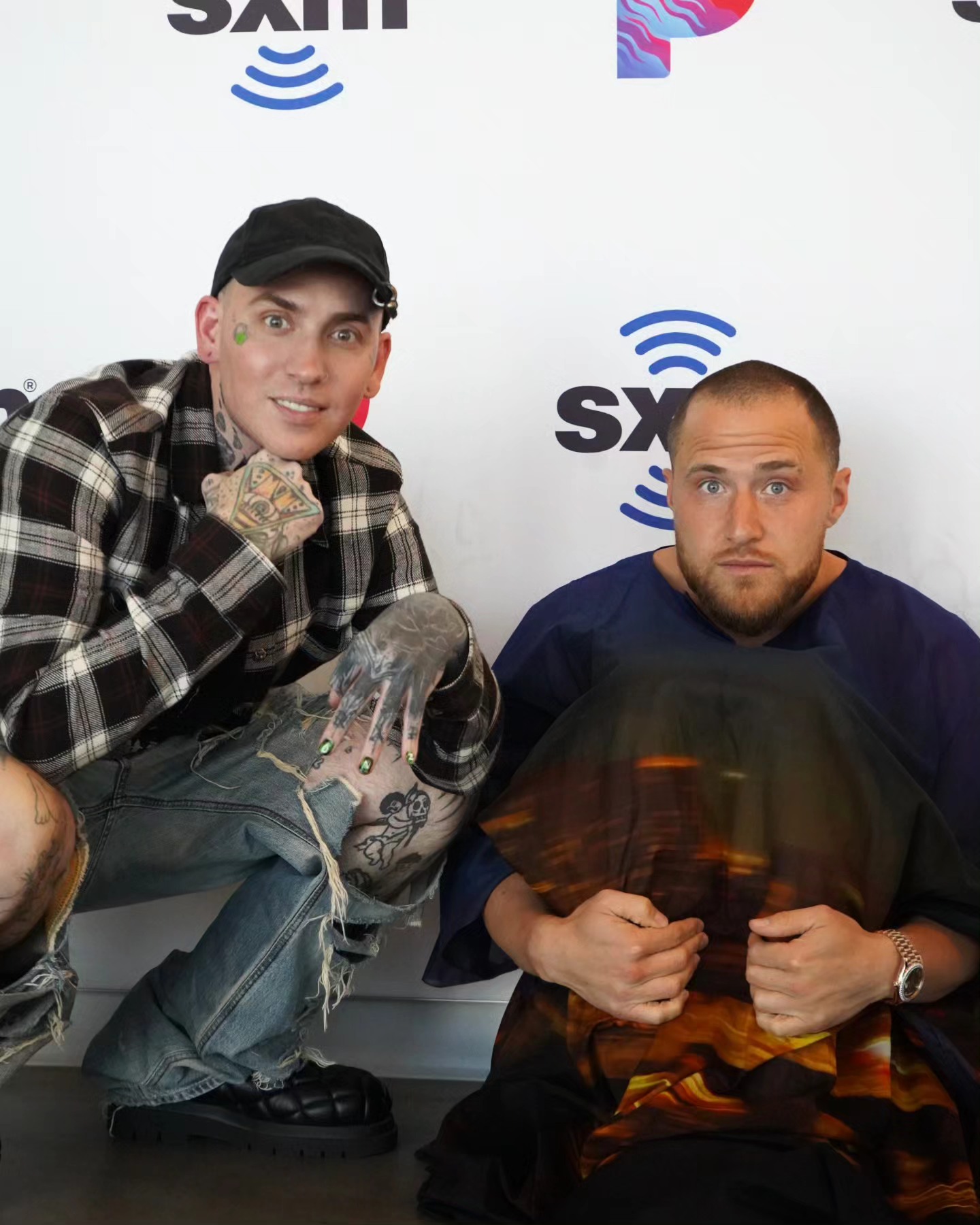 Mike Posner & blackbear at SiriusXM Hits 1 to talk about their new album Mansionz 2
