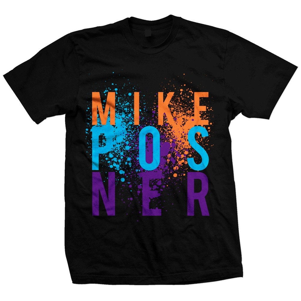 Splatter on Black Fine Jersey Slim Fit T-shirt
