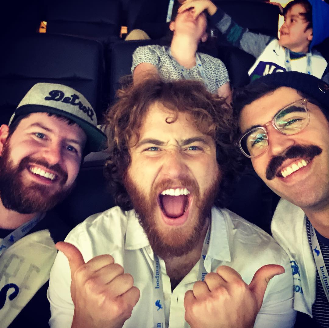 Mike Posner with friends at Ford Field on Thanksgiving Day 2018
Photo credit: Jacob Smith
