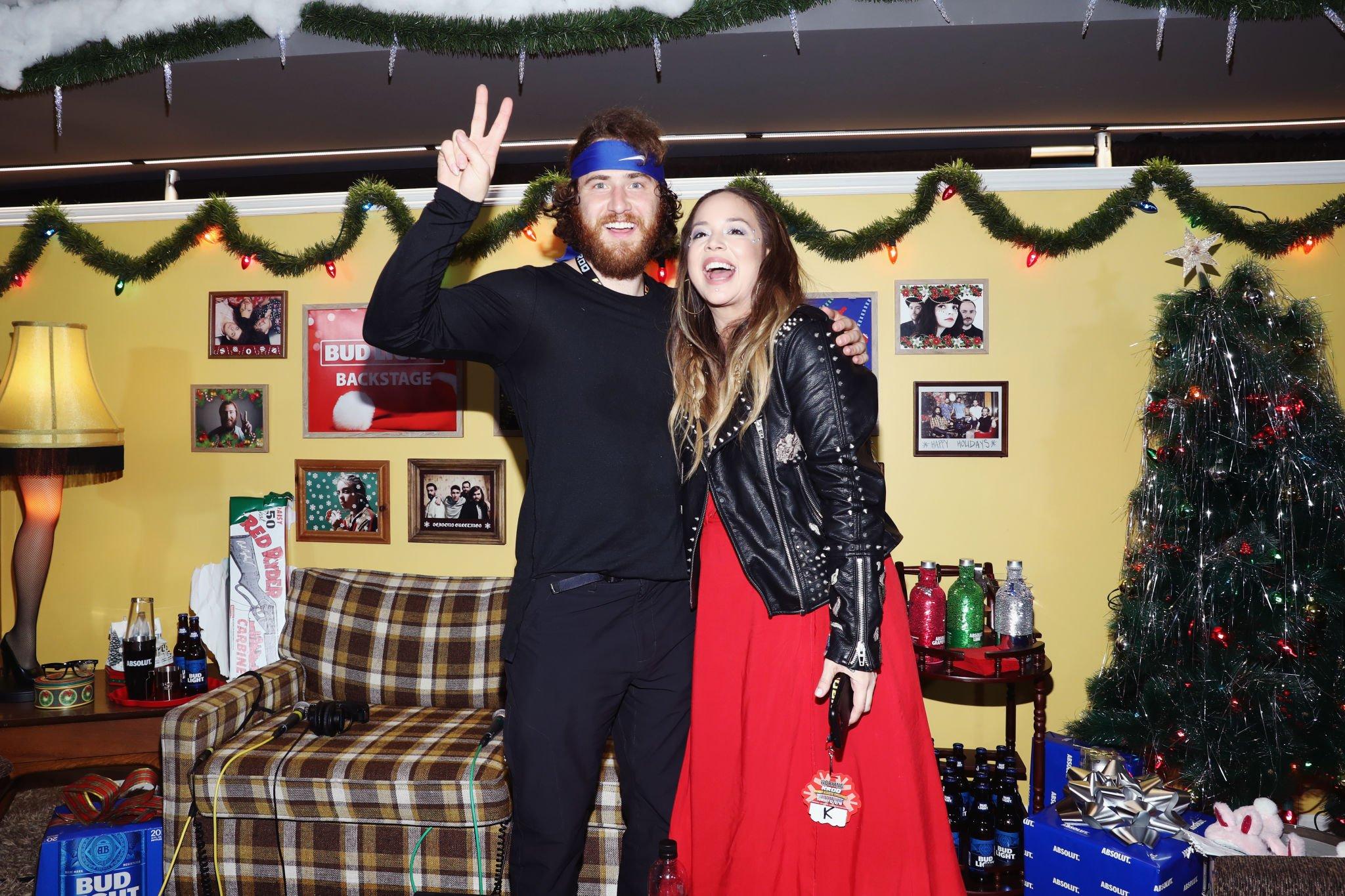 Mike Posner being interviewed backstage at KROQ's Absolut Almost Acoustic Christmas 2018
