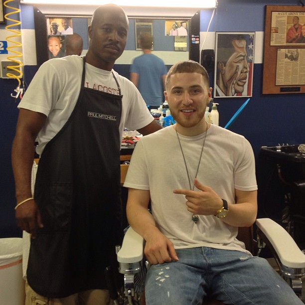 Mike Posner at 40 Below Barber Shop in Durham, NC 8/13/13
Instagram @barbershop40below
