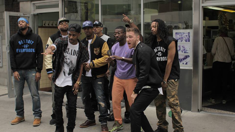 Big Sean, Mike Posner, and all of Finally Famous crew at Lafayette Coney Island - Detroit, MI 9/21/13
