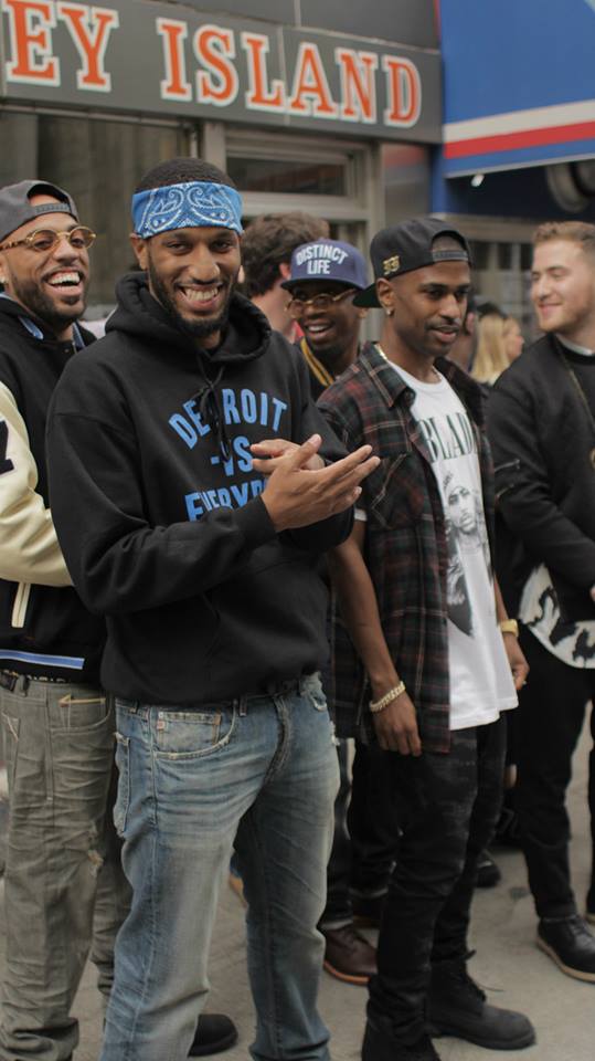 Big Sean, Mike Posner, and all of Finally Famous crew at Lafayette Coney Island - Detroit, MI 9/21/13
