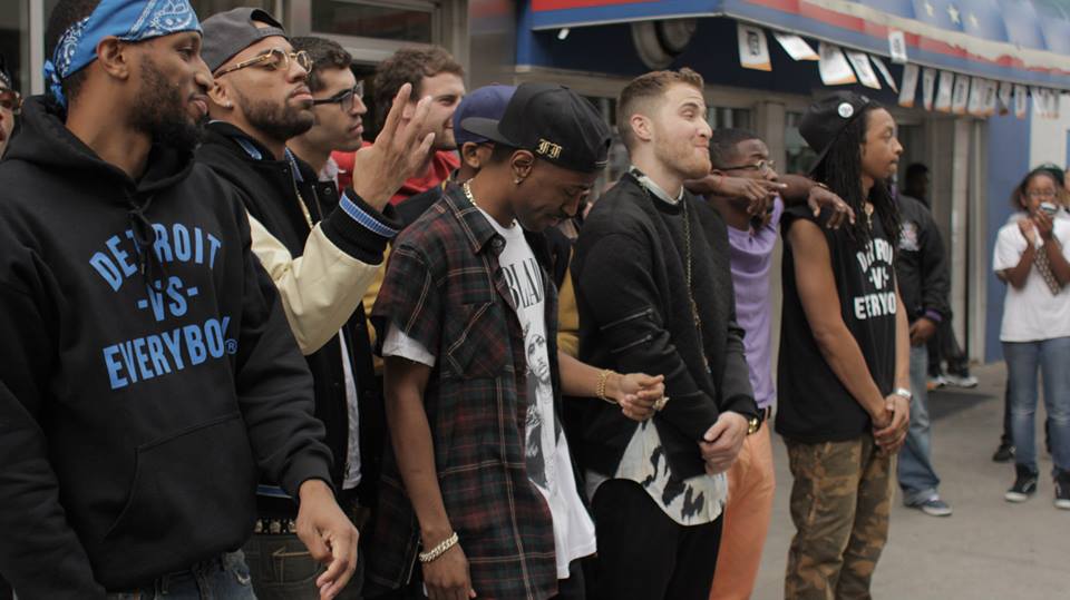 Big Sean, Mike Posner, and all of Finally Famous crew at Lafayette Coney Island - Detroit, MI 9/21/13
