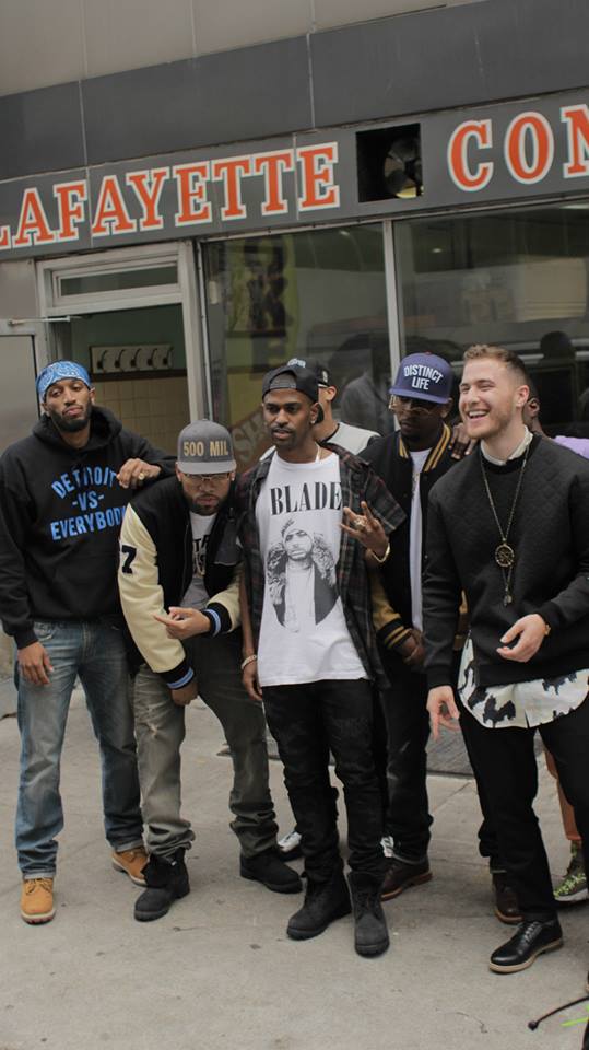 Big Sean, Mike Posner, and all of Finally Famous crew at Lafayette Coney Island - Detroit, MI 9/21/13
