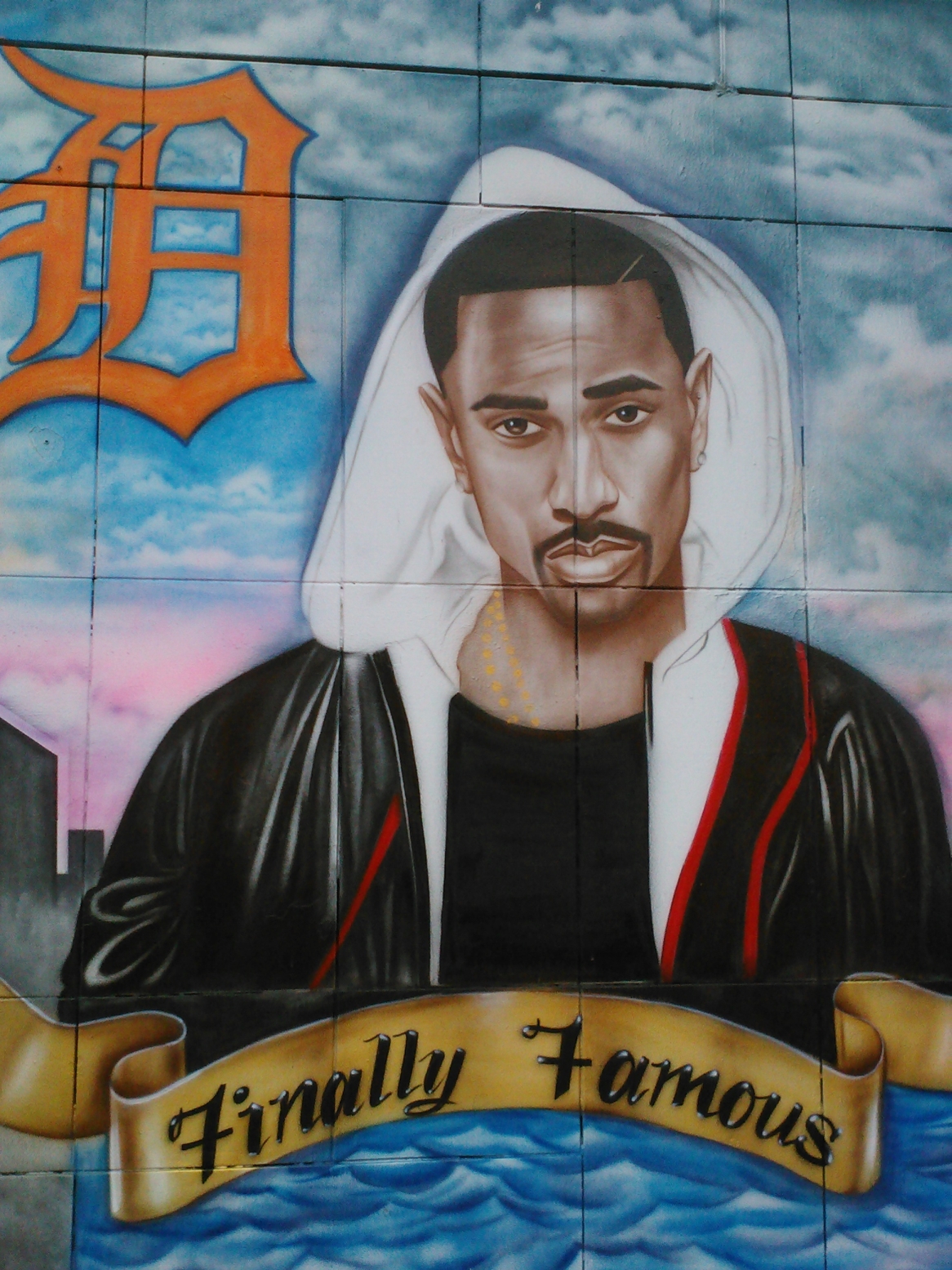Big Sean in a mural off Dexter Ave - Detroit, MI 6/9/13
Photo by Dazzle Turner
twitter.com/DazzlePosner
The mural is located at:
Dexter Check Cashing
13237 Dexter Avenue
Detroit, MI 48238
