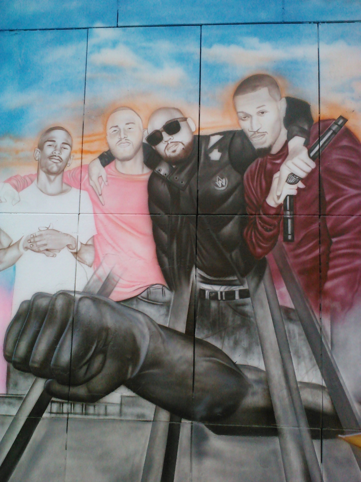 Big Sean, Mike Posner, SayItAintTone, and Earlly Mac in a mural off Dexter Ave - Detroit, MI 6/9/13
Photo by Dazzle Turner
twitter.com/DazzlePosner
The mural is located at:
Dexter Check Cashing
13237 Dexter Avenue
Detroit, MI 48238
 Big Sean, Mike Posner, SayItAintTone, and Earlly Mac in a mural off Dexter Ave - Detroit, MI 6/9/13
Photo by Dazzle Turner
twitter.com/DazzlePosner
The mural is located at:
Dexter Check Cashing
13237 Dexter Avenue
Detroit, MI 48238