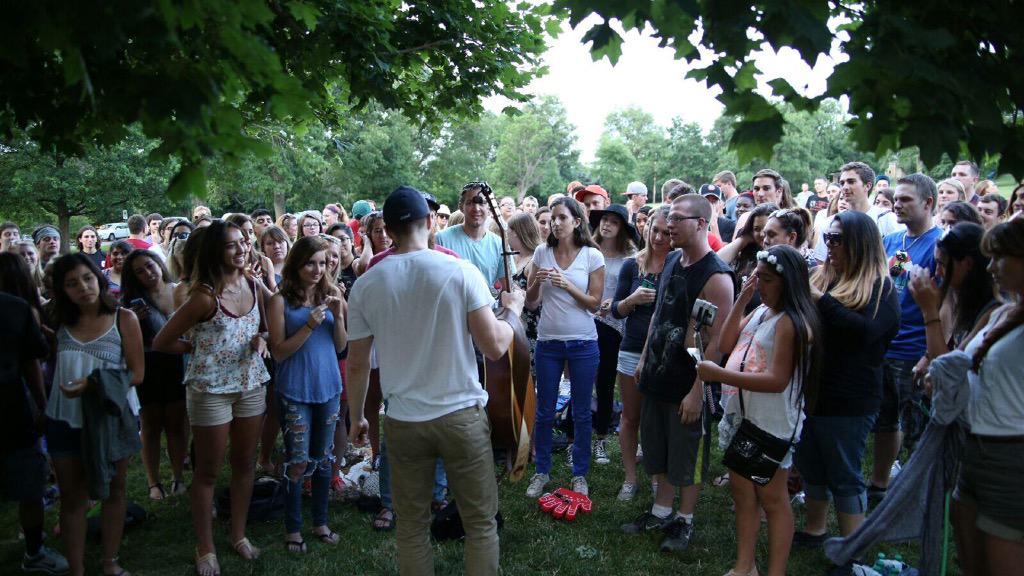 Mike Posner performing at the Chautauqua Park in Boulder, CO July 1, 2015
Photo by Jeffrey Brant
 Mike Posner performing at the Chautauqua Park in Boulder, CO July 1, 2015
Photo by Jeffrey Brant