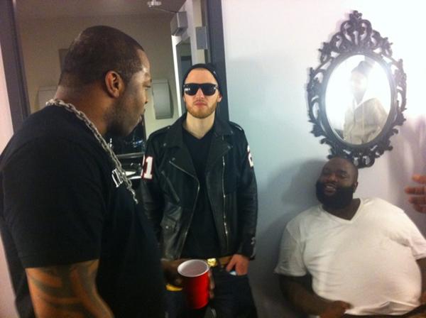 Busta Rhymes, Mike Posner and Rick Ross 1/13/12
Photo taken by twitter.com/SPIFFTvFilms
