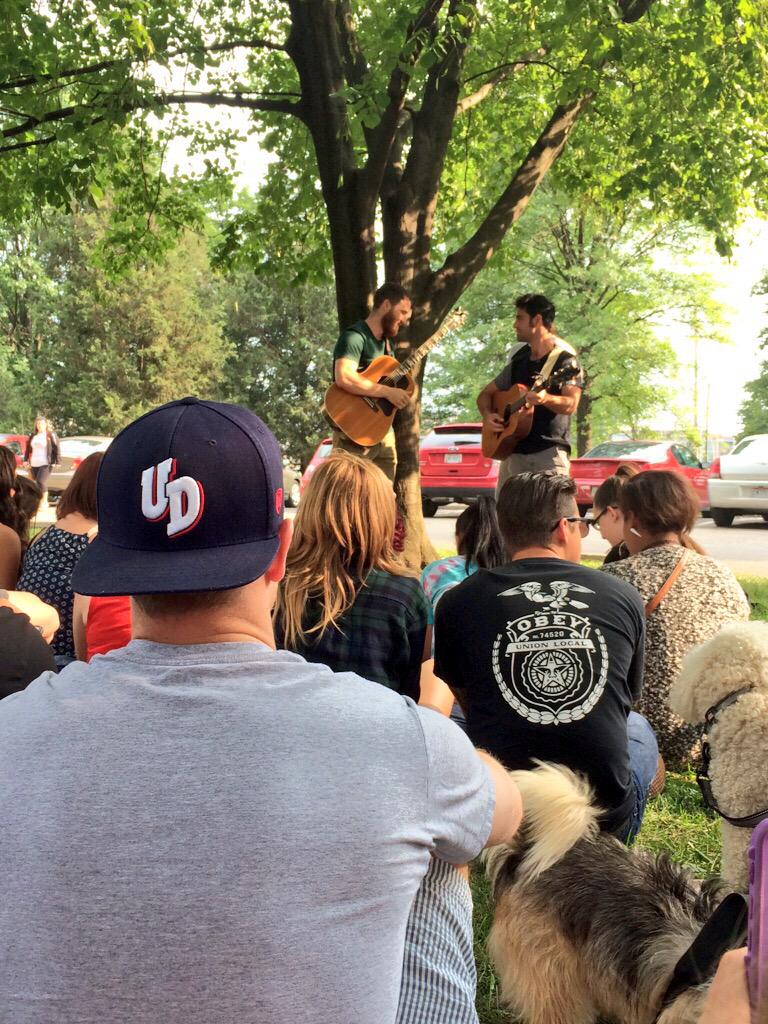 Mike Posner and Adam Friedman performing at Goodale Park in Columbus, OH July 5, 2015
twitter.com/skylarhenwood
