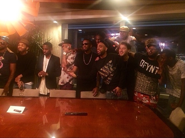 Mike Posner with his Finally Famous crew SayItAintTone, Big Sean, Earlly Mac and more others, and RiFF RAFF in Las Vegas, NV 5/25/14
instagram @justvitto
 Mike Posner with his Finally Famous crew SayItAintTone, Big Sean, Earlly Mac and more others, and RiFF RAFF in Las Vegas, NV 5/25/14
instagram @justvitto