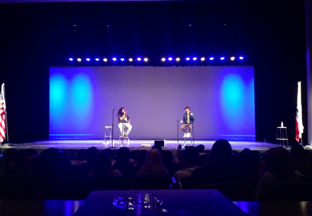 Mike Posner speaking Grand Terrace High School in Grand Terrace, CA 5/22/14
Twitter @GTHS_Vibe
