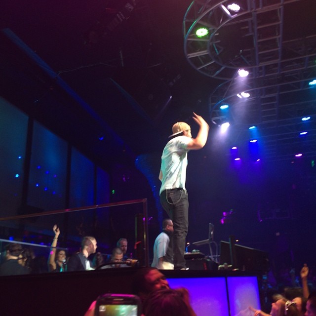 Mike Posner performing at HAZE Nightclub in Las Vegas, NV 7/13/14
Instagram @jonathandandridge
