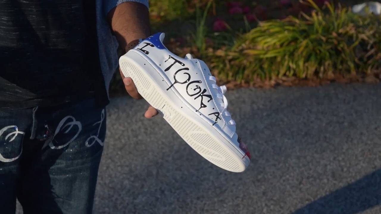 Custom Painted Mike Posner "I Took A Pill In Ibiza" Shoes
Painted by Aydreon Wynn
