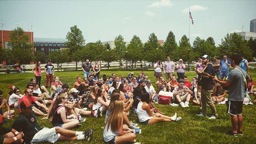 Mike Posner and Adam Friedman performing at White River State Park in Indianapolis, IN July 4, 2015
instagram.com/jbrantfilms
 Mike Posner and Adam Friedman performing at White River State Park in Indianapolis, IN July 4, 2015
instagram.com/jbrantfilms