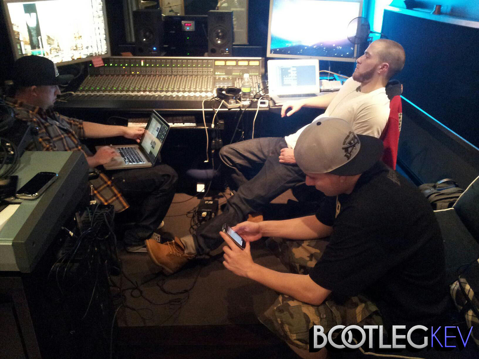 Lifted, Mike Posner and Bootleg Kev in the studio March 2012
bootlegkev.com
