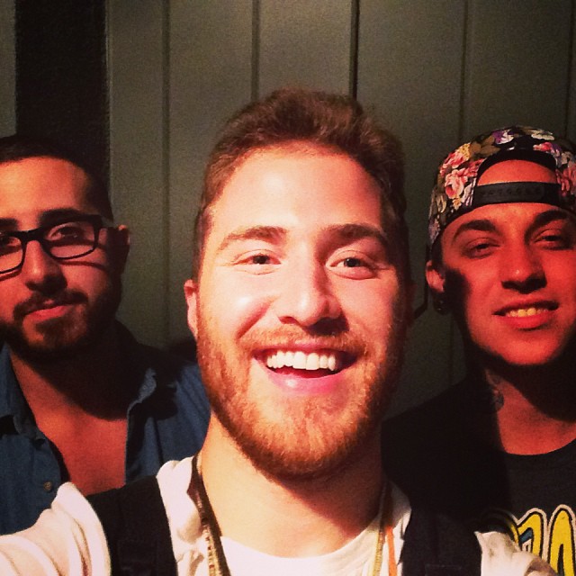 Mason "MdL" Levy, Mike Posner, and Mat "Blackbear" Musto in the studio 10/6/13
Photo by Mike Posner
