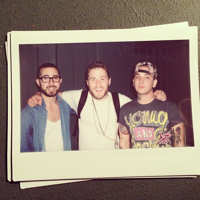 Mason "MdL" Levy, Mike Posner, and Mat "Blackbear" Musto in the studio 10/6/13
Instagram @iamblackbear
