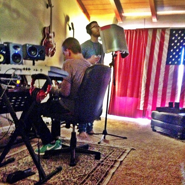Mat "Blackbear" Musto and Mike Posner in the studio 9/5/13
Instagram @peters_world

