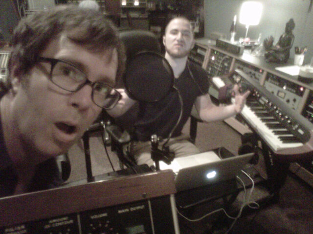 Mike Posner & Ben Folds in the studio 10/11/11
