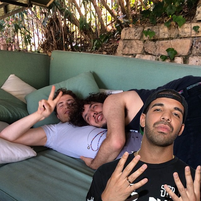 Mike Posner and Benny Blanco (cameo by Drake, ha ha) April 9, 2015
instagram.com/lexiebadawy
 Mike Posner and Benny Blanco (cameo by Drake, ha ha) April 9, 2015
instagram.com/lexiebadawy