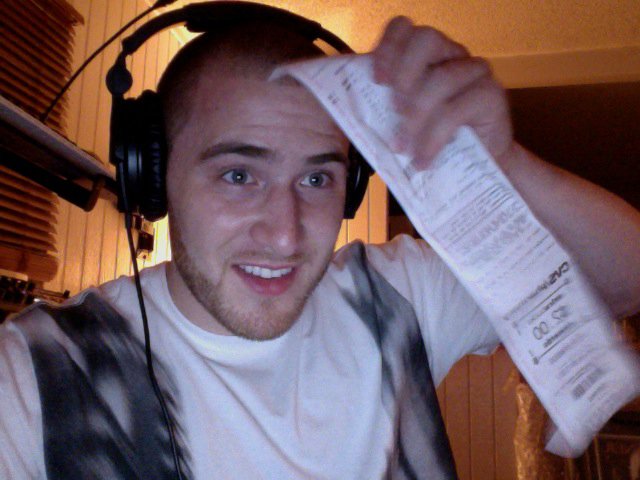 Mike Posner with long CVS receipt 7/3/11
 Mike Posner with long CVS receipt 7/3/11