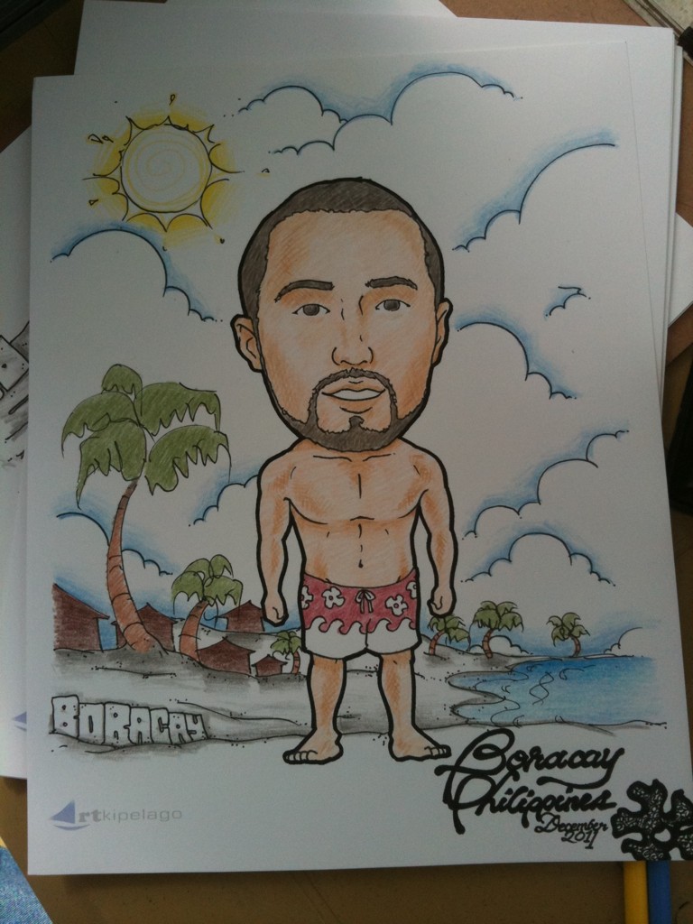 Mike Posner Caricature - Borcay, Philippines 12/2011

