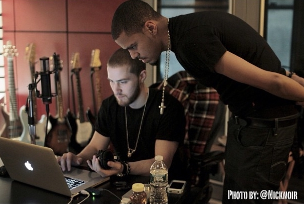 Mike Posner and J. Cole in the studio 1/22/12
Photo taken by Nicholas Black
