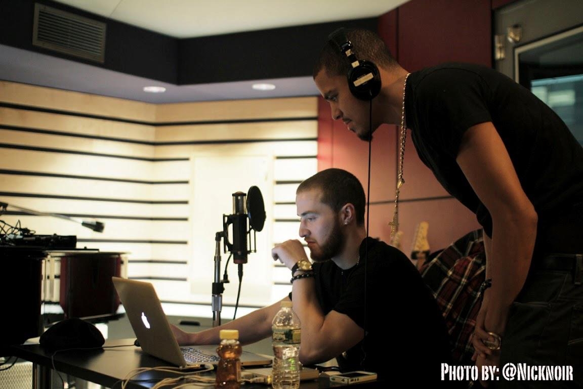Mike Posner and J. Cole in the studio 1/22/12
Photo taken by Nicholas Black
