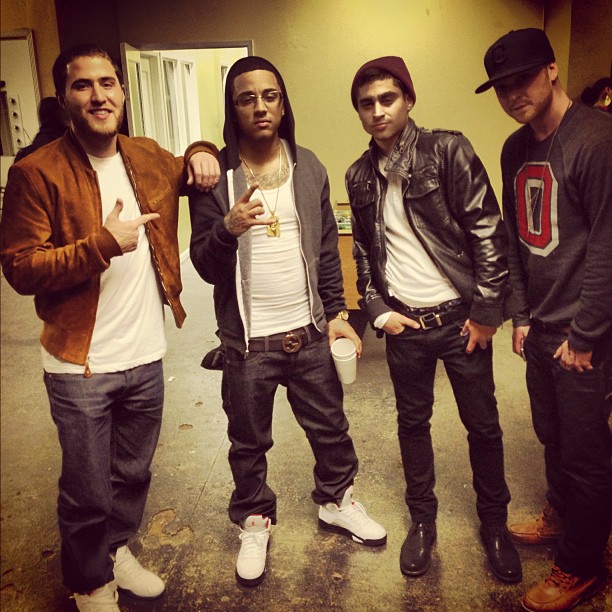 Mike Posner, Kirko Bangz, Milo Frank and Patrick Cline - Los Angeles, CA 2/2/13
