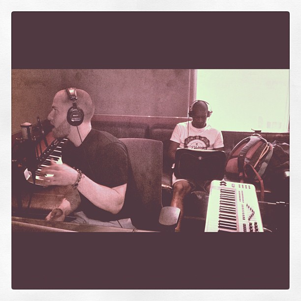 Mike Posner and Labrinth in the studio 9/22/12

