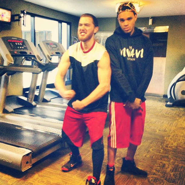 Mike Posner and Maejor Ali at the gym - Orlando, FL 1/25/13
Photo by Maejor Ali
