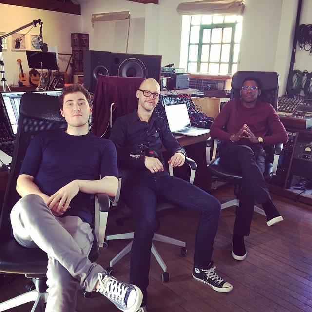 Mike Posner in the studio with Swedish songwriter-producer Martin Terefe and English singer-songwriter-producer Labrinth - March 2015
instagram.com/official_labrinth
