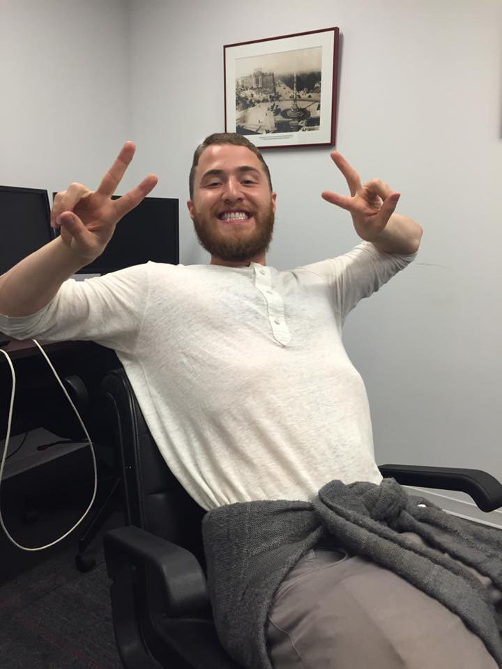 Mike Posner at New York Daily News for an interview and Facebook Q&A with fans June 25, 2015
facebook.com/NYDailyNews
 Mike Posner at New York Daily News for an interview and Facebook Q&A with fans June 25, 2015
facebook.com/NYDailyNews
