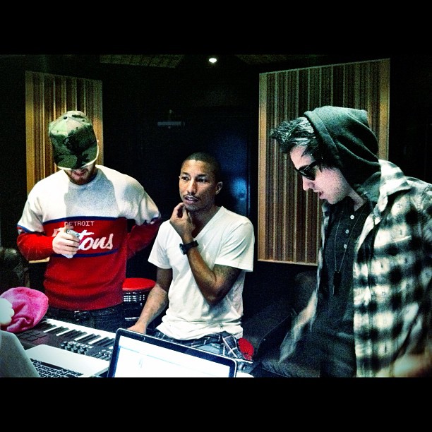 Mike Posner, Pharrell and Mat Musto aka Blackbear 1/8/2012
