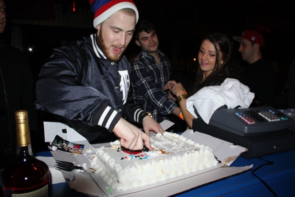 Mike Posner and his Birthday cake at The Roxxy
facebook.com/q102philly
 Mike Posner and his Birthday cake at The Roxxy
facebook.com/q102philly