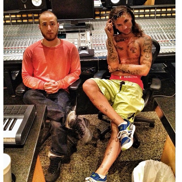Mike Posner and RiFF RaFF in the studio 11/5/12
Photo by RiFF RaFF
